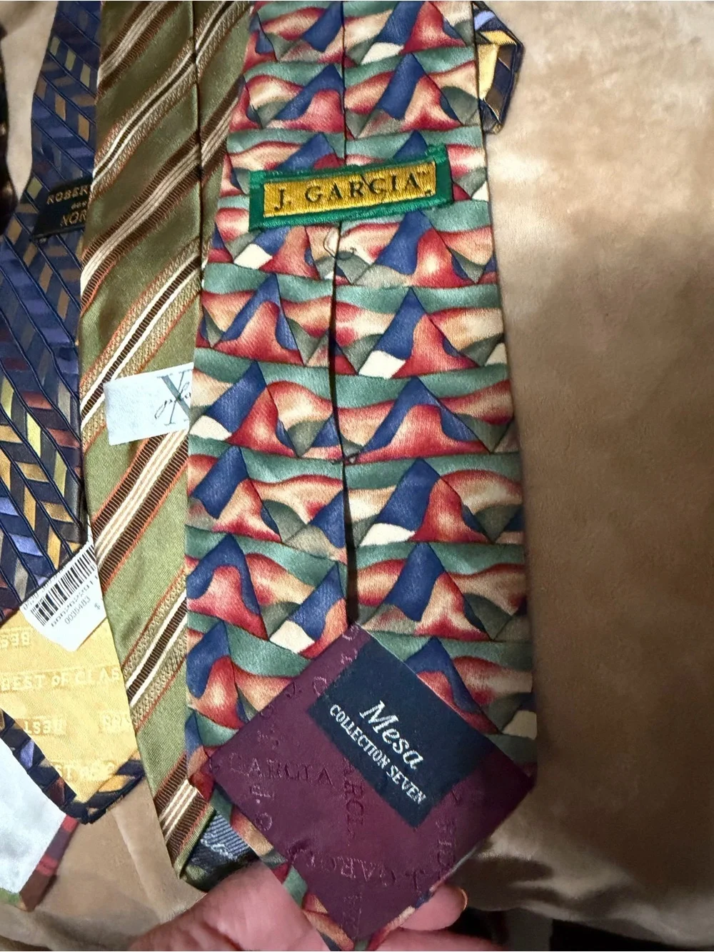 Lot of 5 Men's Multicolor Patterned Tie - Classic Styles Polo Jerry Garcia